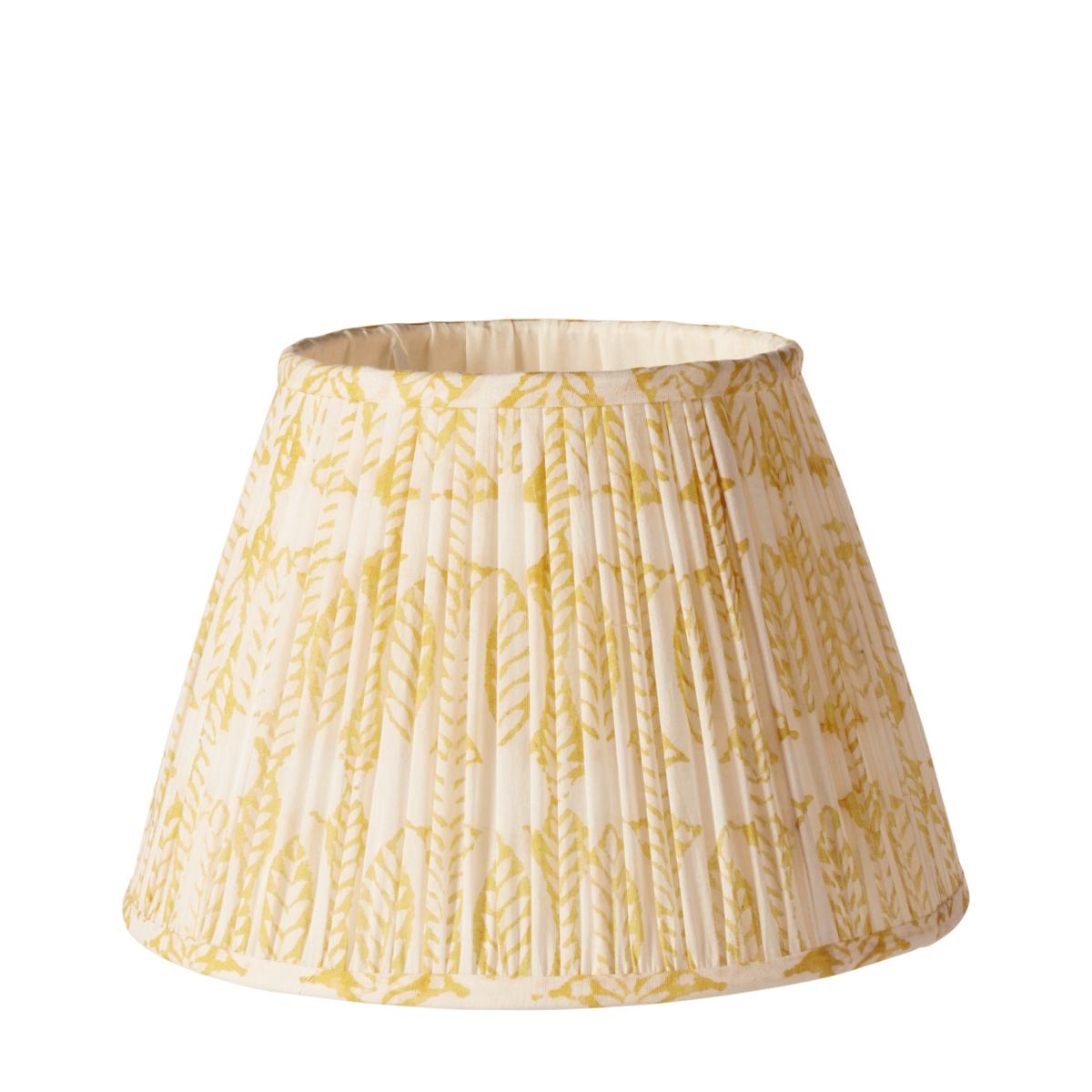 25cm Pleated Daun Cotton Lampshade - Turmeric – image 2
