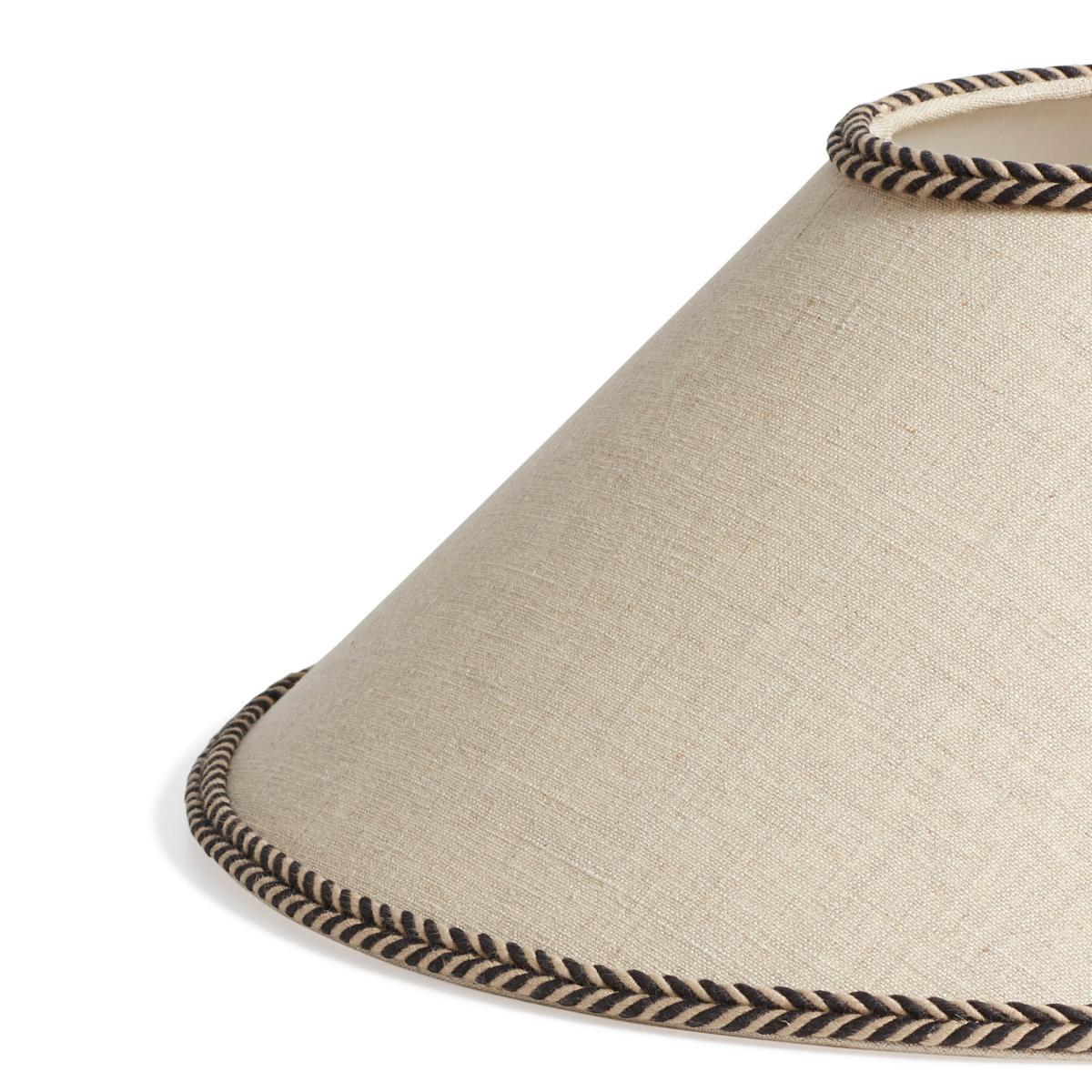 OKA, Elowen Coolie Lampshade - Natural/Black, Lampshades, Linen – image 3