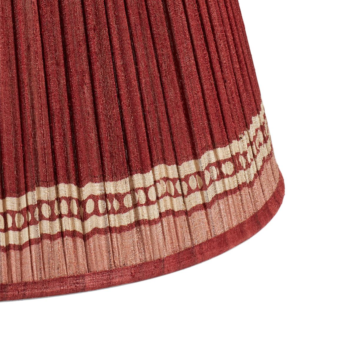 OKA, Longshan Silk Pleated Lampshade 45cm - Blood Orange, Lampshade – image 1