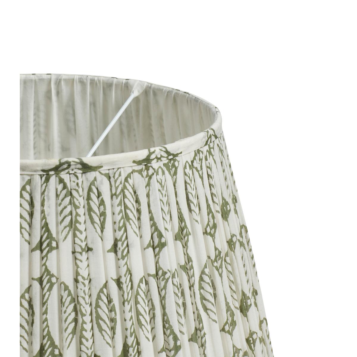 Pleated Daun Cotton Lampshade 45cm - Moss – image 3