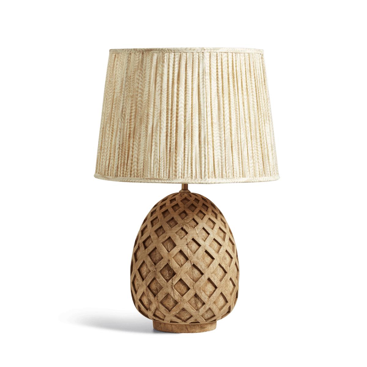 OKA, Elemeri Pleated Silk Lampshade 45cm - Natural, Lampshades, Polyester/Silk – image 3