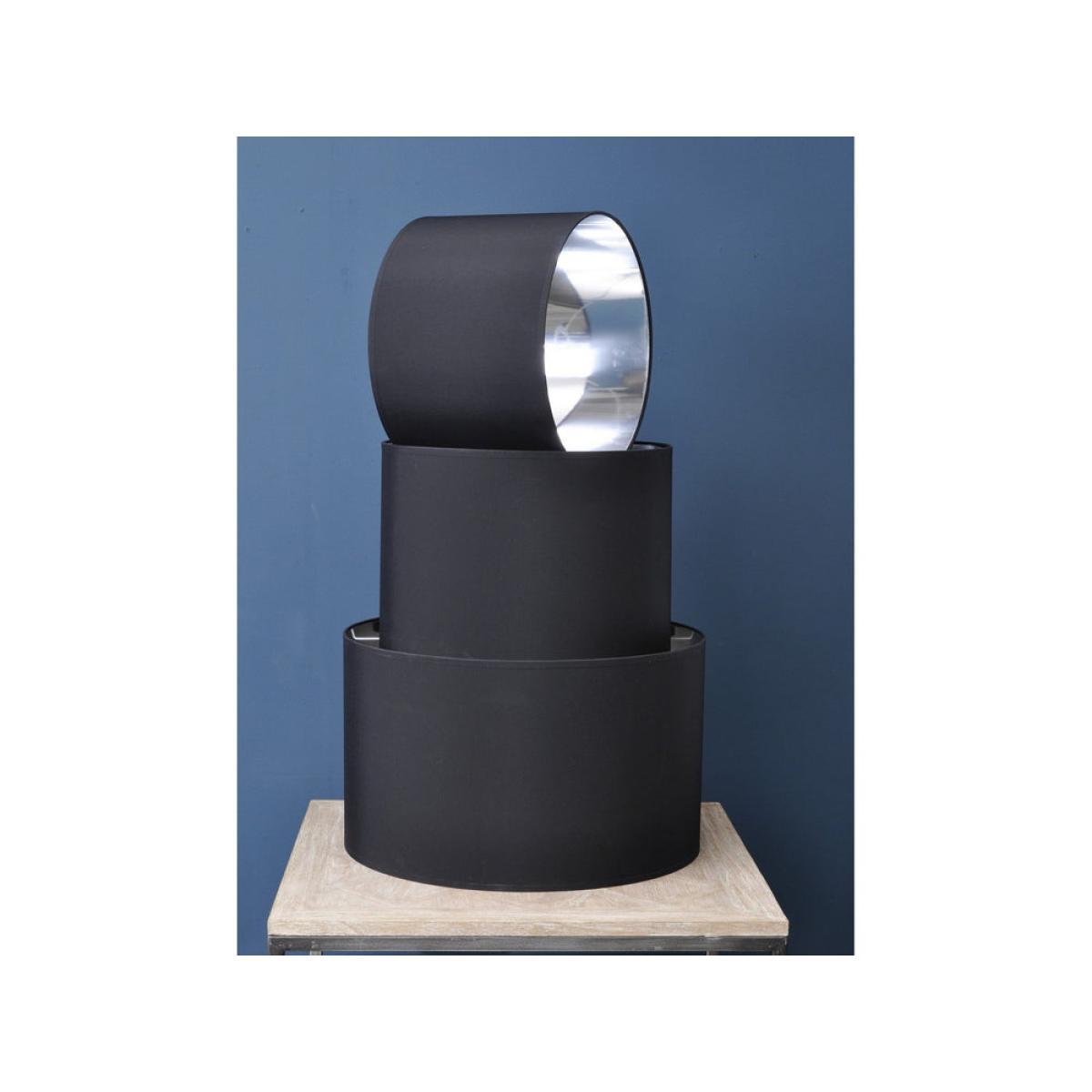 Libra Lined Drum 20" Lampshade Black and Silver – image 3