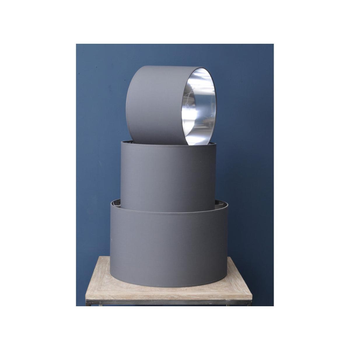 Libra Lined Drum 16" Lampshade Grey and Silver – image 4