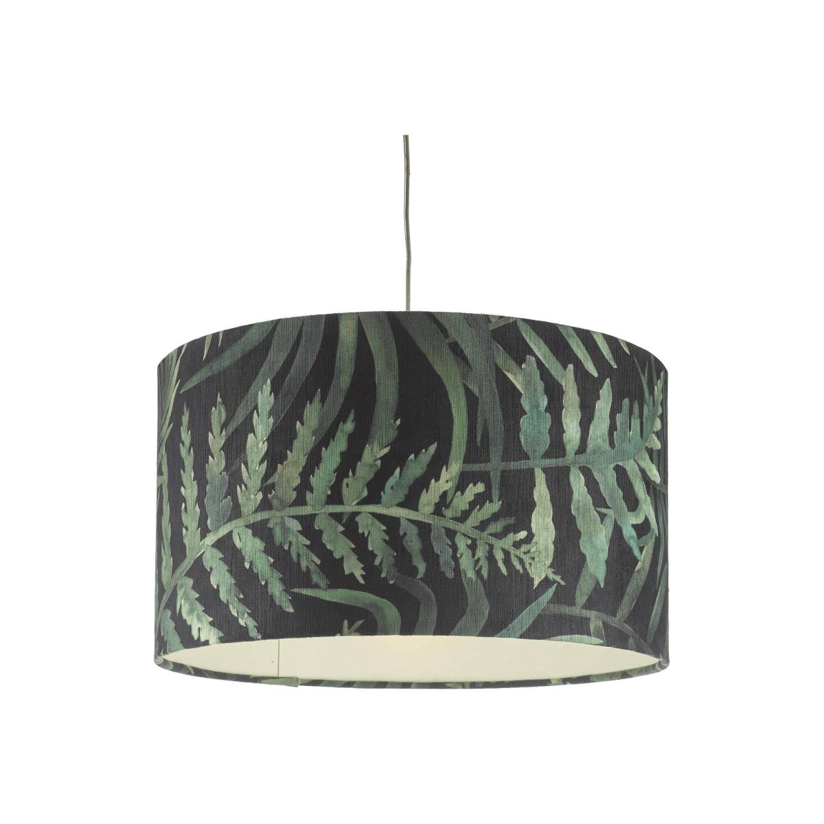 Bamboo Print Green Leaf 49cm Pendant Light Shade