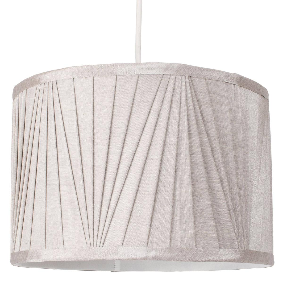 Silver 30cm Faux Silk Pendant Light Shade – image 2