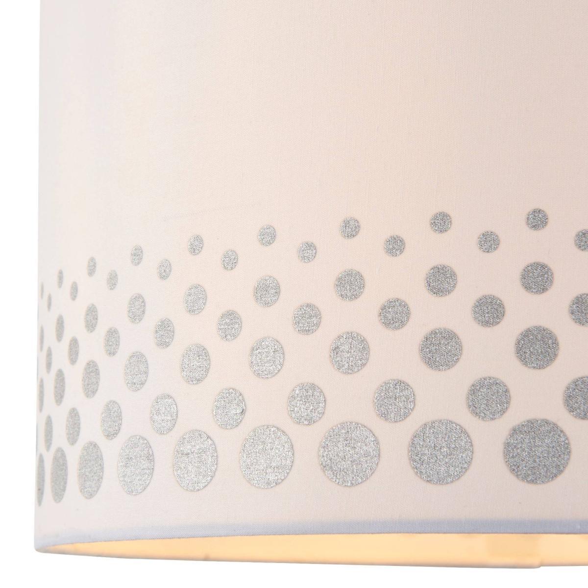 Inia 40cm White and Silver Spotted Cotton Drum Shade – image 3