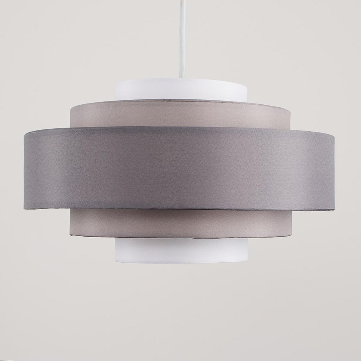 Modern 3 Tone Grey 5 Tier Cylinder Ceiling Pendant Light Shade - Grey – image 5