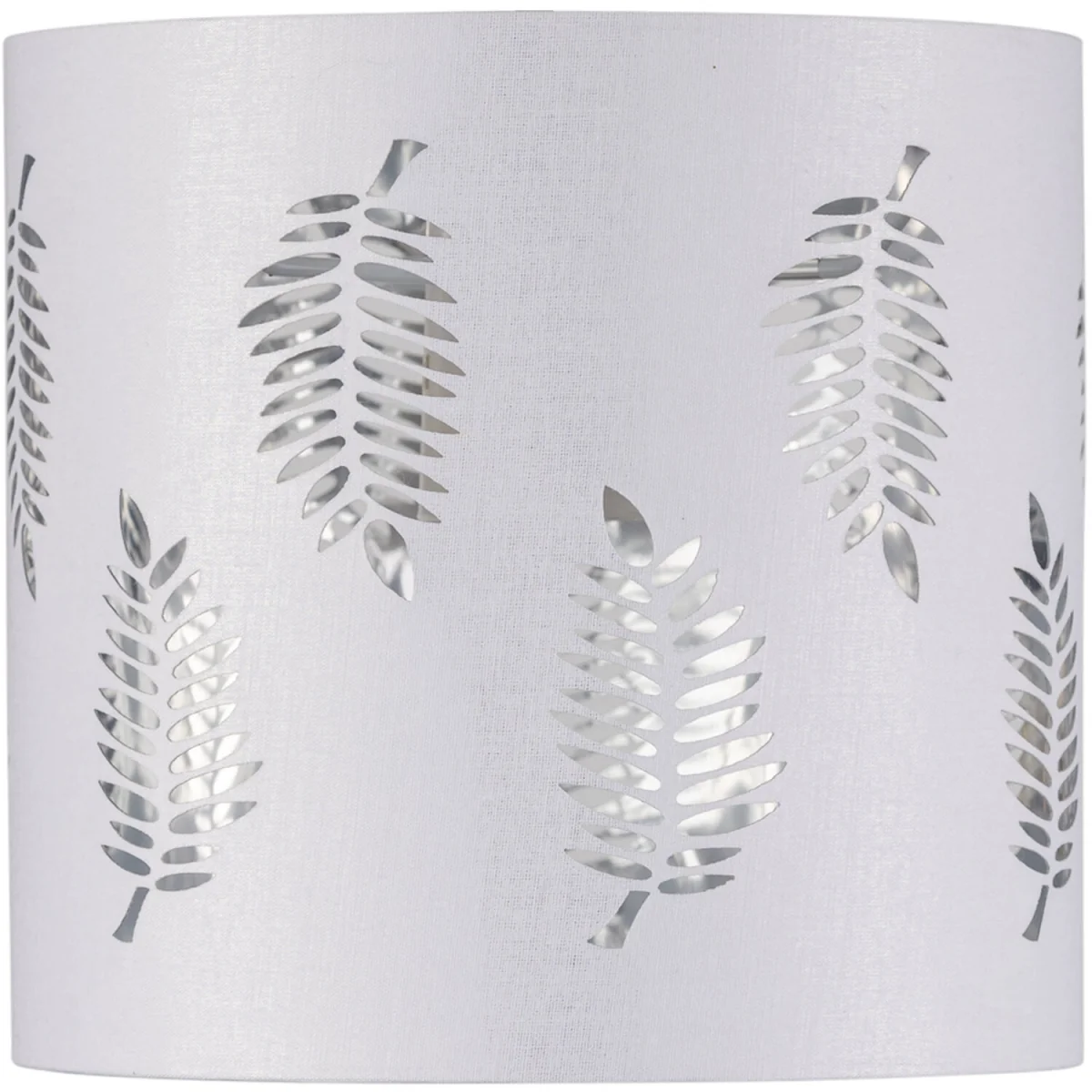Fern Fabric Shade - White Cotton With Silver Inner Detail – image 3