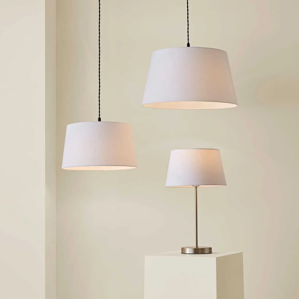 Aspen Small Tapered Ceiling Lamp Shade - White – image 2