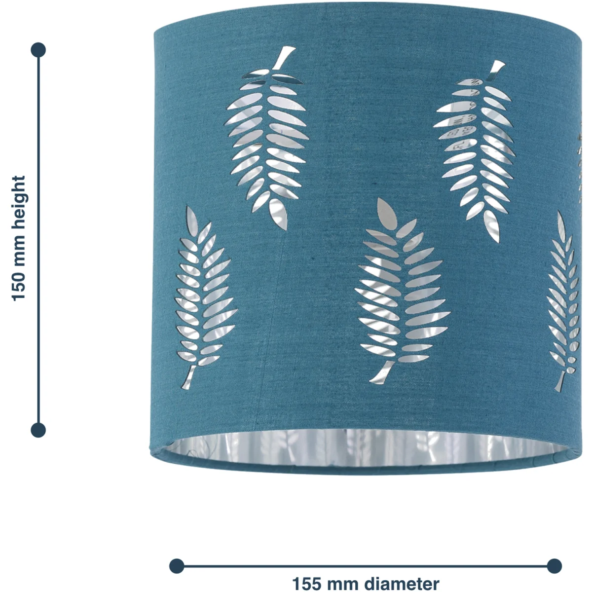 Fern Teal Cut Out 15.5cm Table Lamp Shade - Teal – image 5