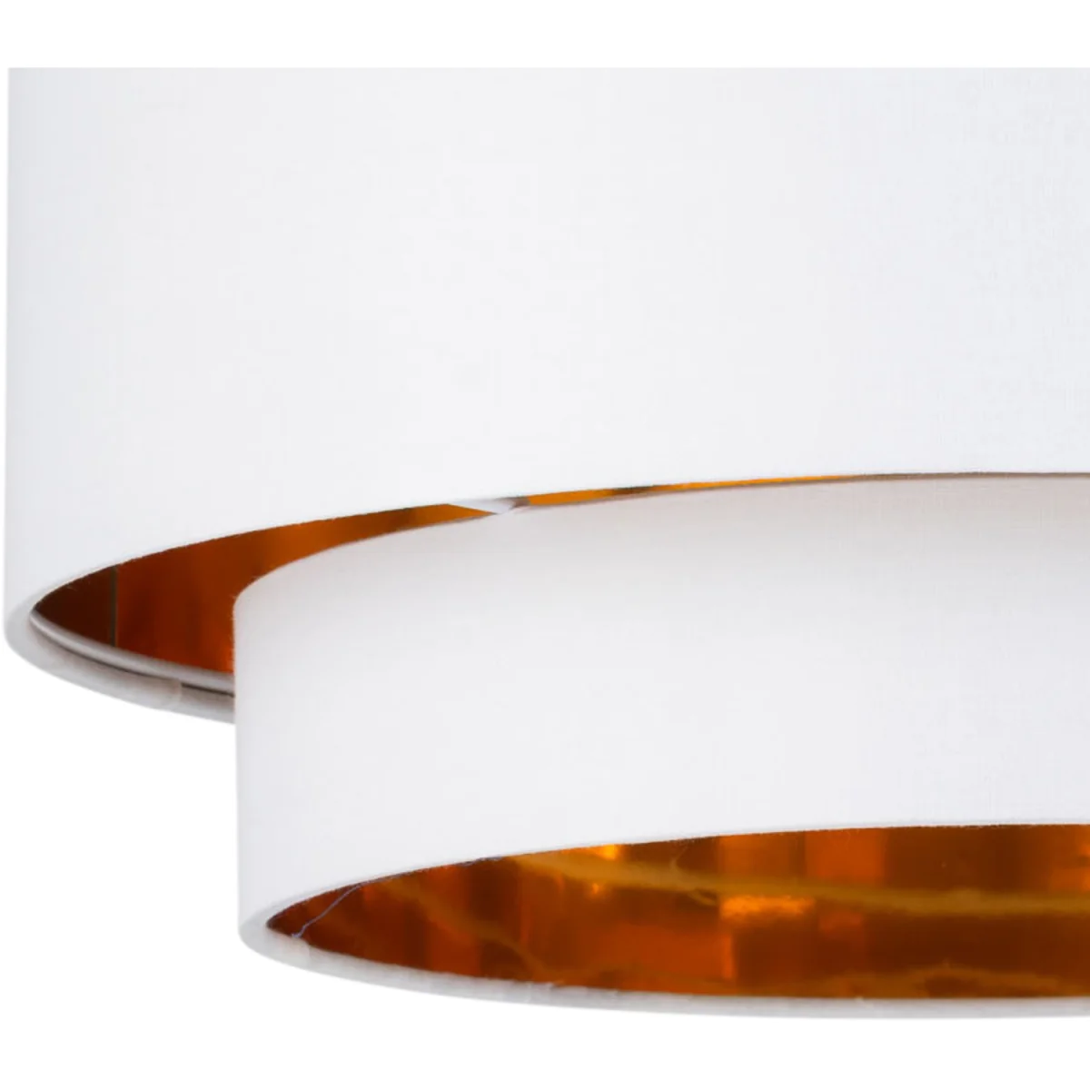 Set Of 2 Kozy White And Gold 30cm Pendant Shades - White – image 4