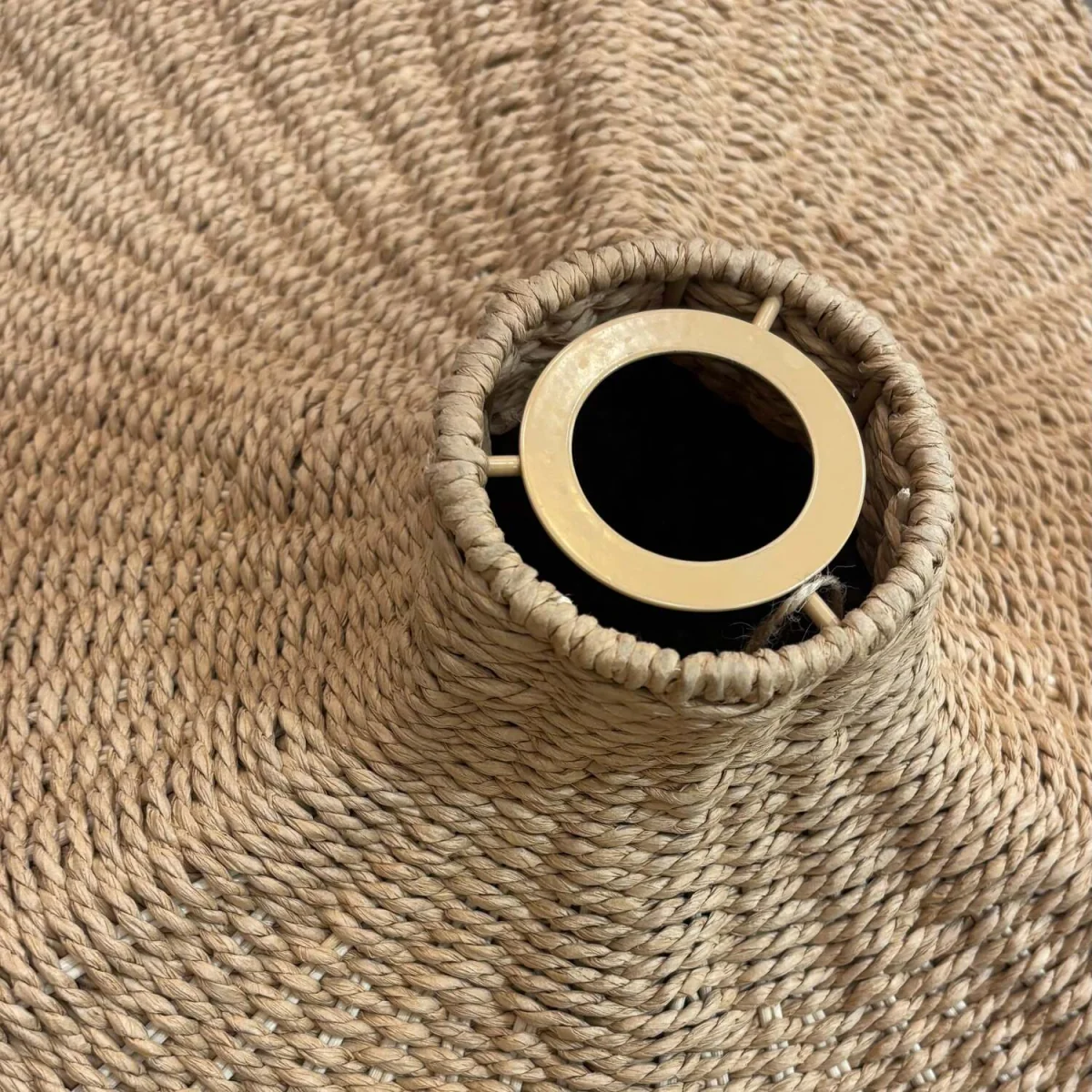 CGC Altheia Large 60cm Handmade Woven Rattan Paper Lampshade - Beige – image 2