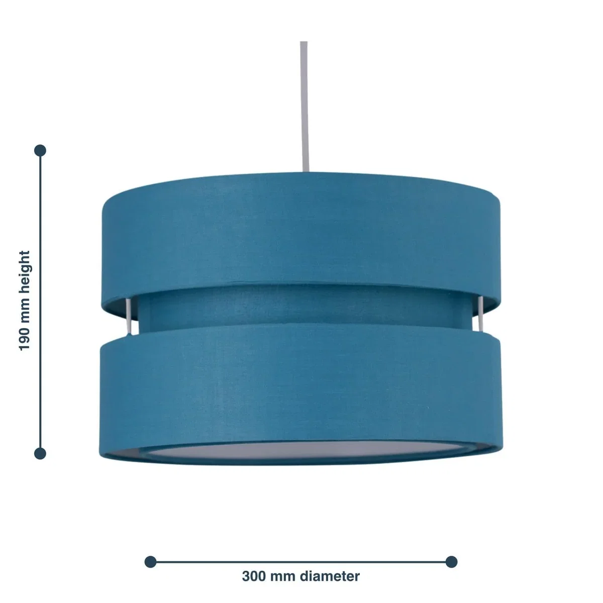 Pair Of Teal Layered Easy Fit Light Shades - Teal – image 6