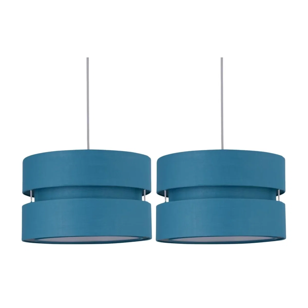Pair Of Teal Layered Easy Fit Light Shades - Teal – image 1