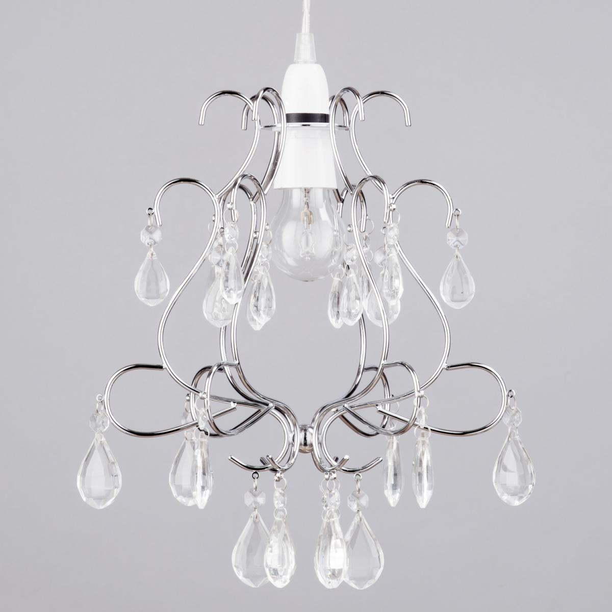 Crystal Effect Droplet Easy to Fit Shade - Chrome – image 3