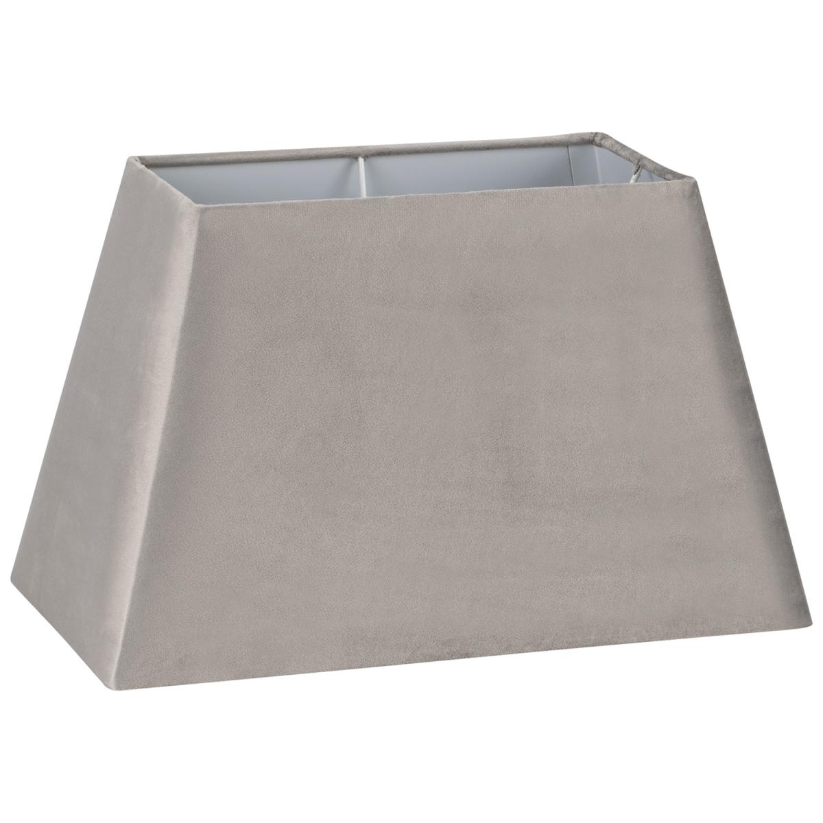 Grey Velvet Rectangular Tapered Shade - Grey – image 2