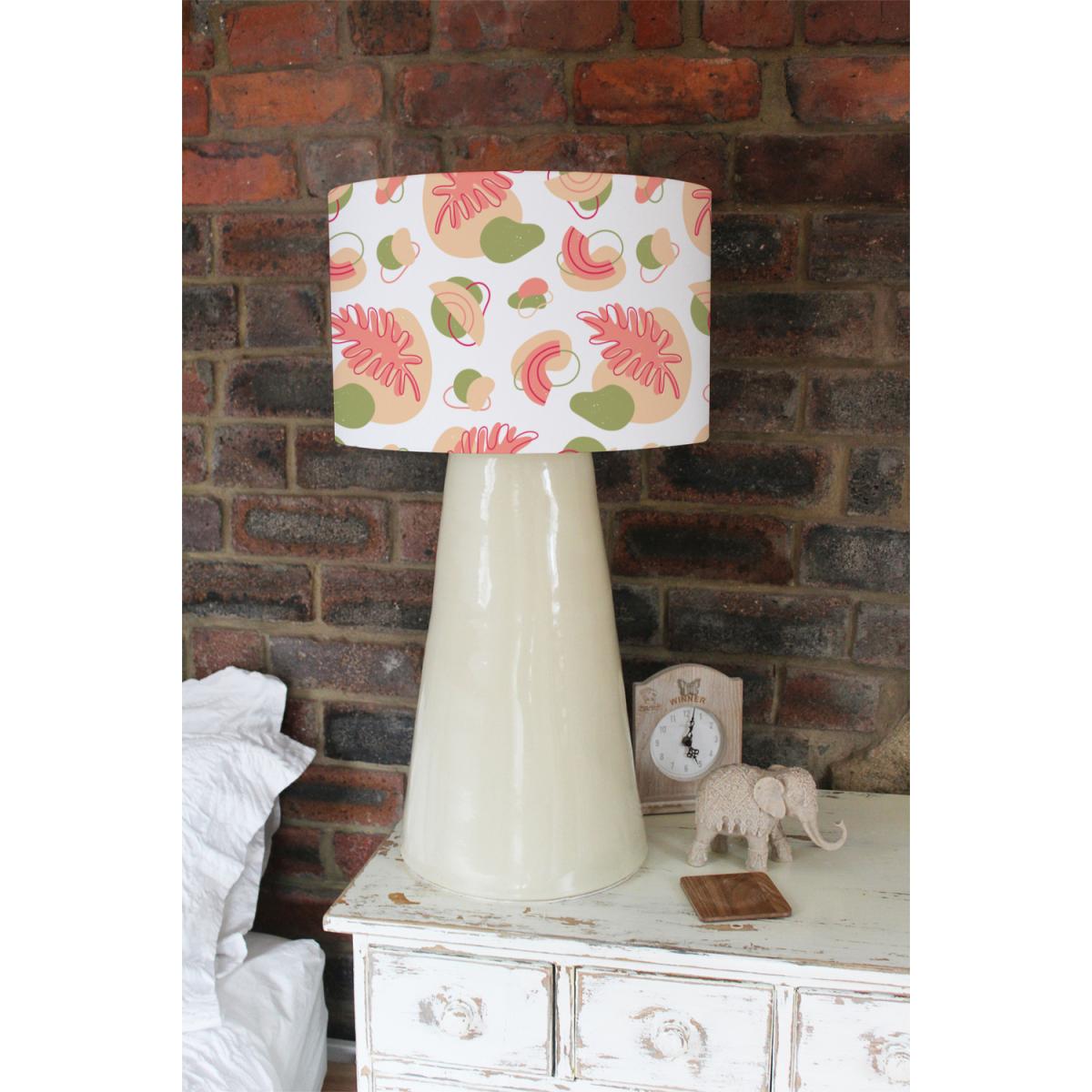 Botanical Elements With Line Art Designer Lamp  Ceiling Stylish Shade - Pink / 40cm – image 3