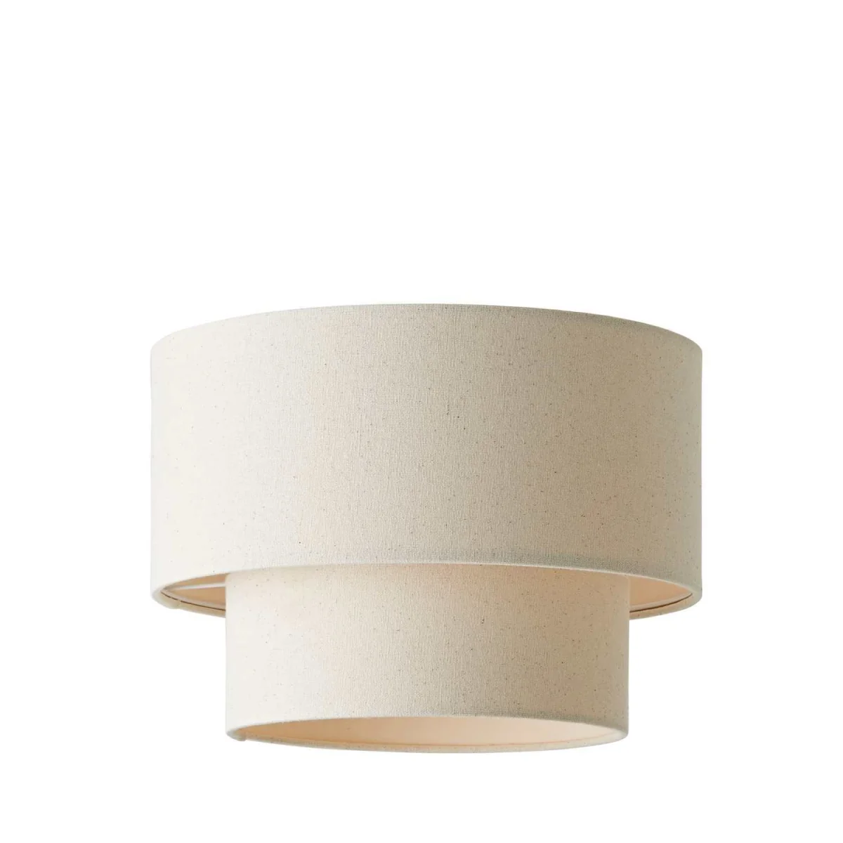 Jodie Two Tier Linen Ceiling Drum Lamp Shade - Natural / 0.44kg – image 2
