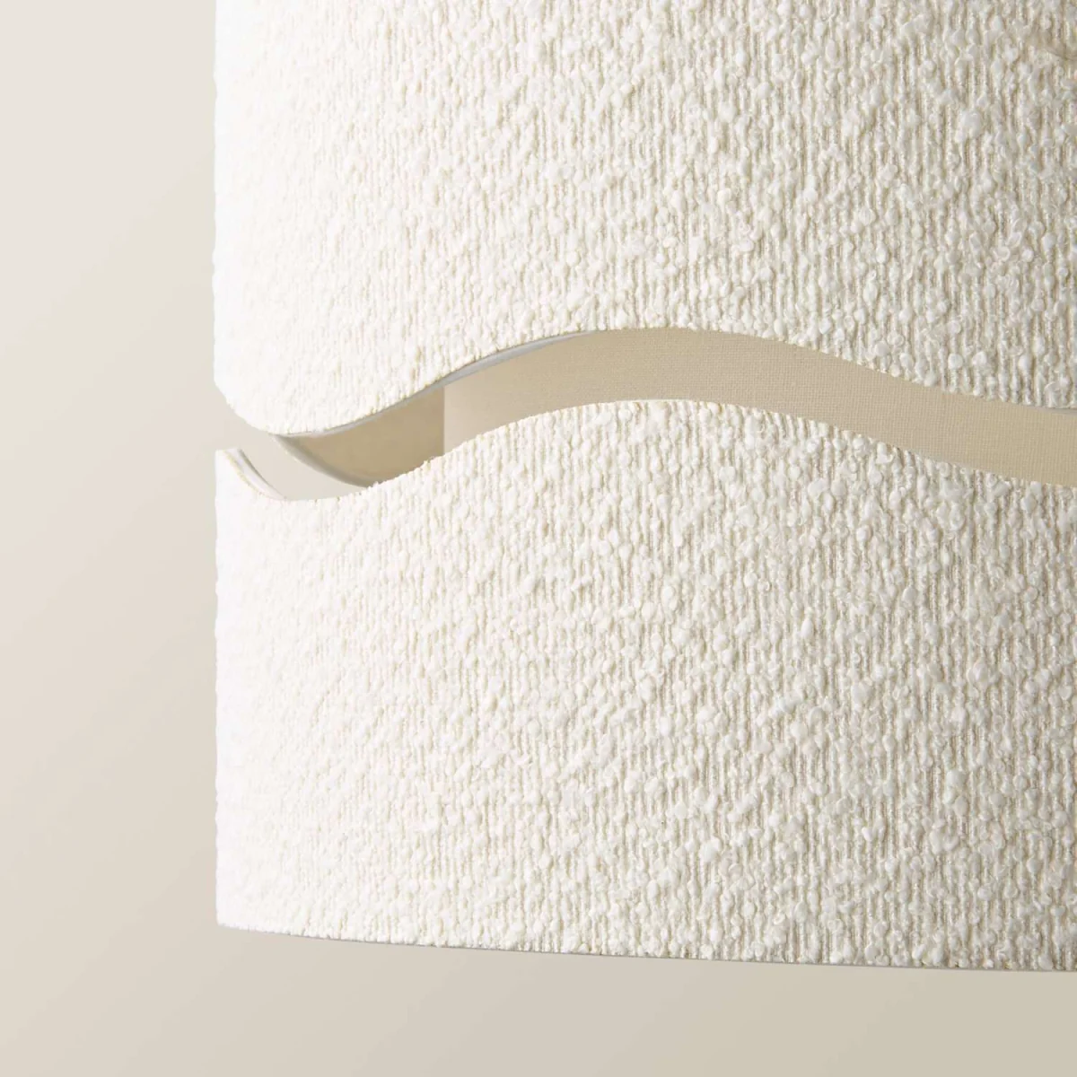Livie Boucle XL Easy Fit Ceiling Floor Lamp Shade - Cream / Yes - Cream – image 3
