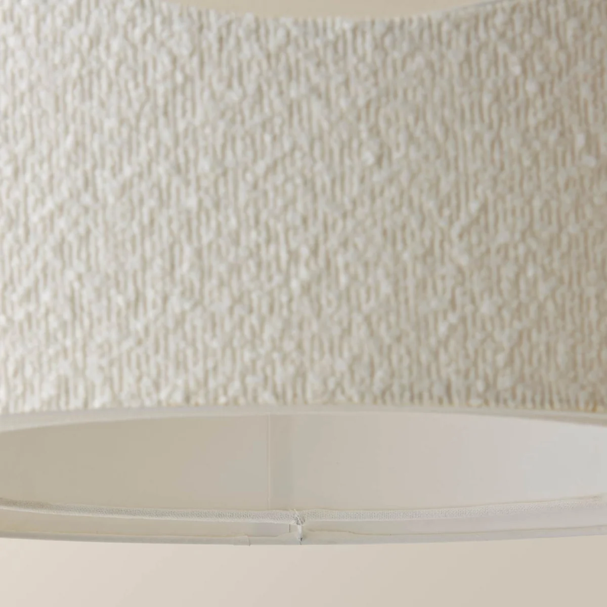 Livie Boucle XL Easy Fit Ceiling Floor Lamp Shade - Cream / Yes - Cream – image 4