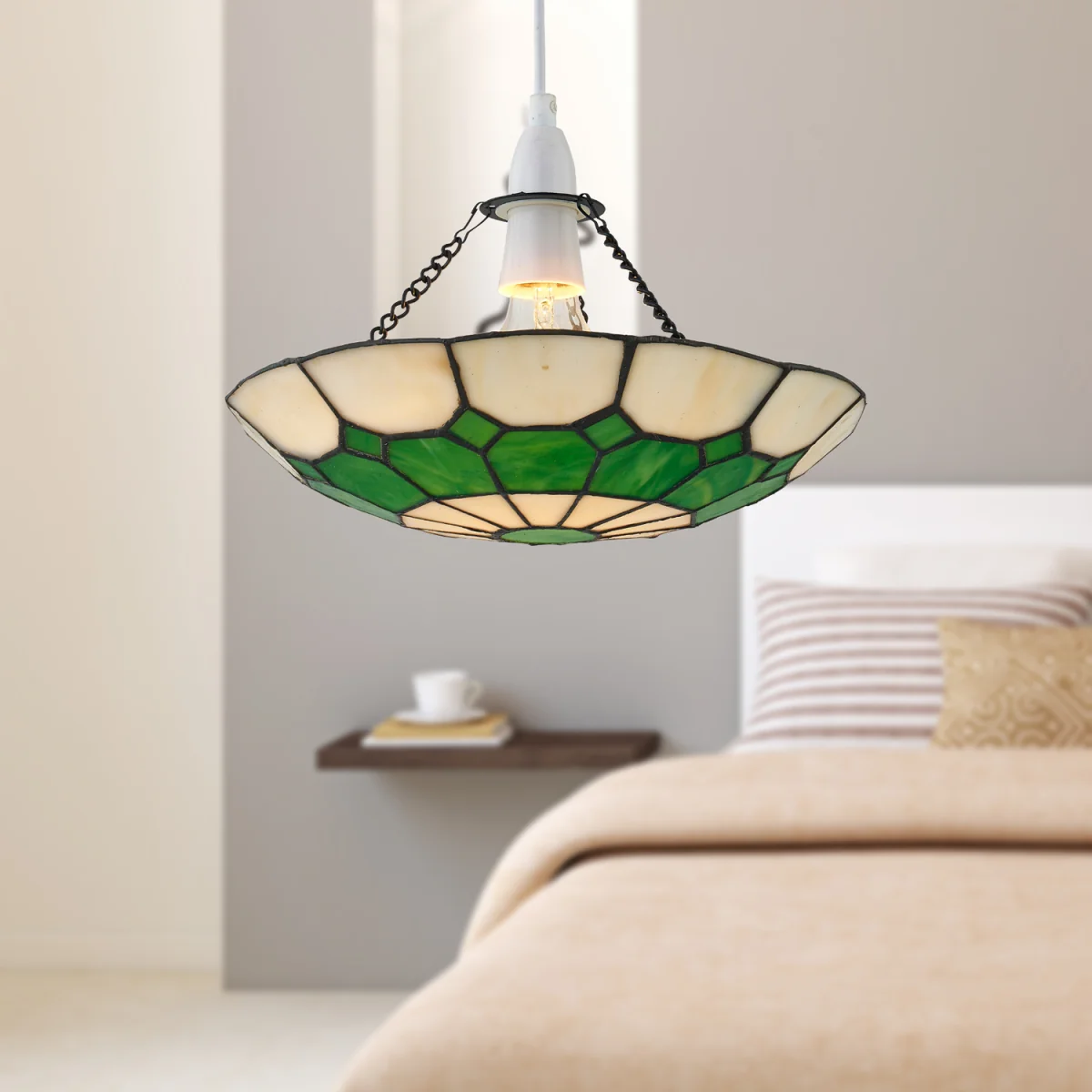 Totnes Easy Fit Glass Pendant Shade - Tiffany Decorated Glass – image 5