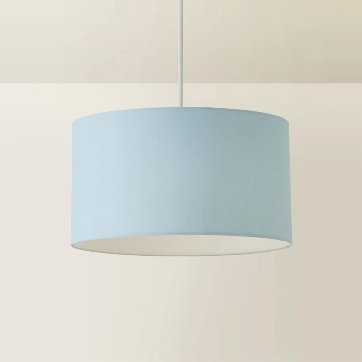 Reni Large Fabric Drum Ceiling Lamp Shade - Duck Egg Blue / Fabric / 35cm – image 4