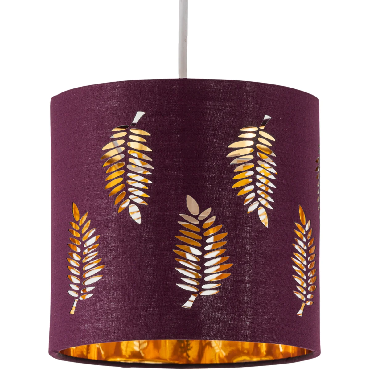 Set Of 2 Fern Burgundy Cut Out 15.5cm Table Lamp Shades - Burgundy – image 2
