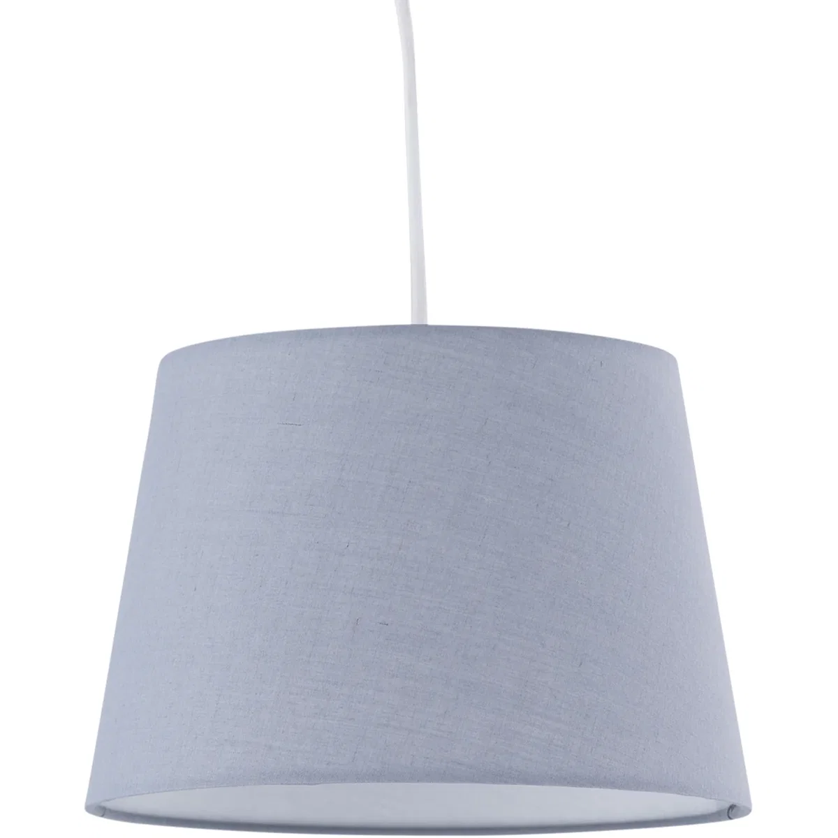 Set Of 2 Grey Cotton 23cm Tapered Cylinder Pendant Or Lamp Shades - Grey – image 2
