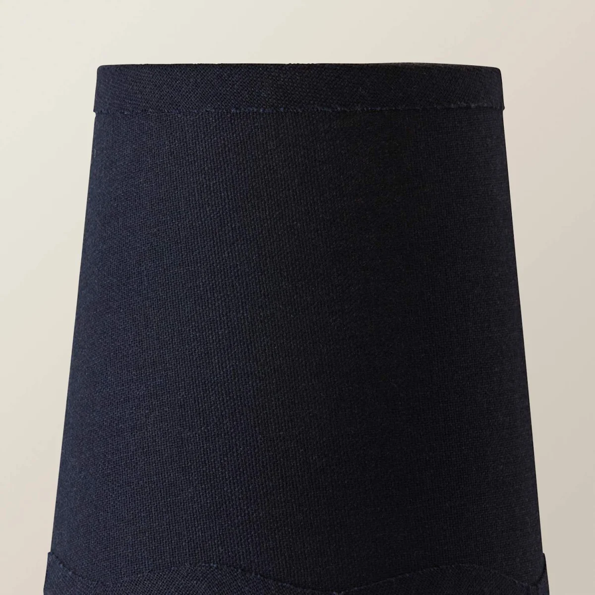 Mabel Extra Small Scallop Edge Linen Lamp Shade - Navy – image 5