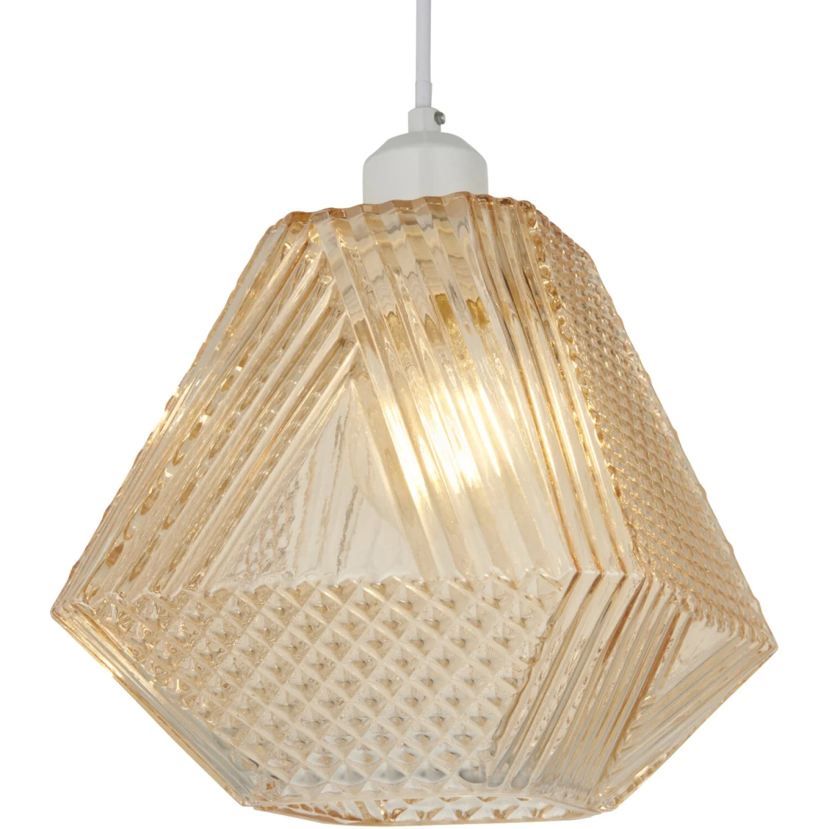Prism Easy Fit Glass Pendant Shade - Champagne Crystal Glass – image 2