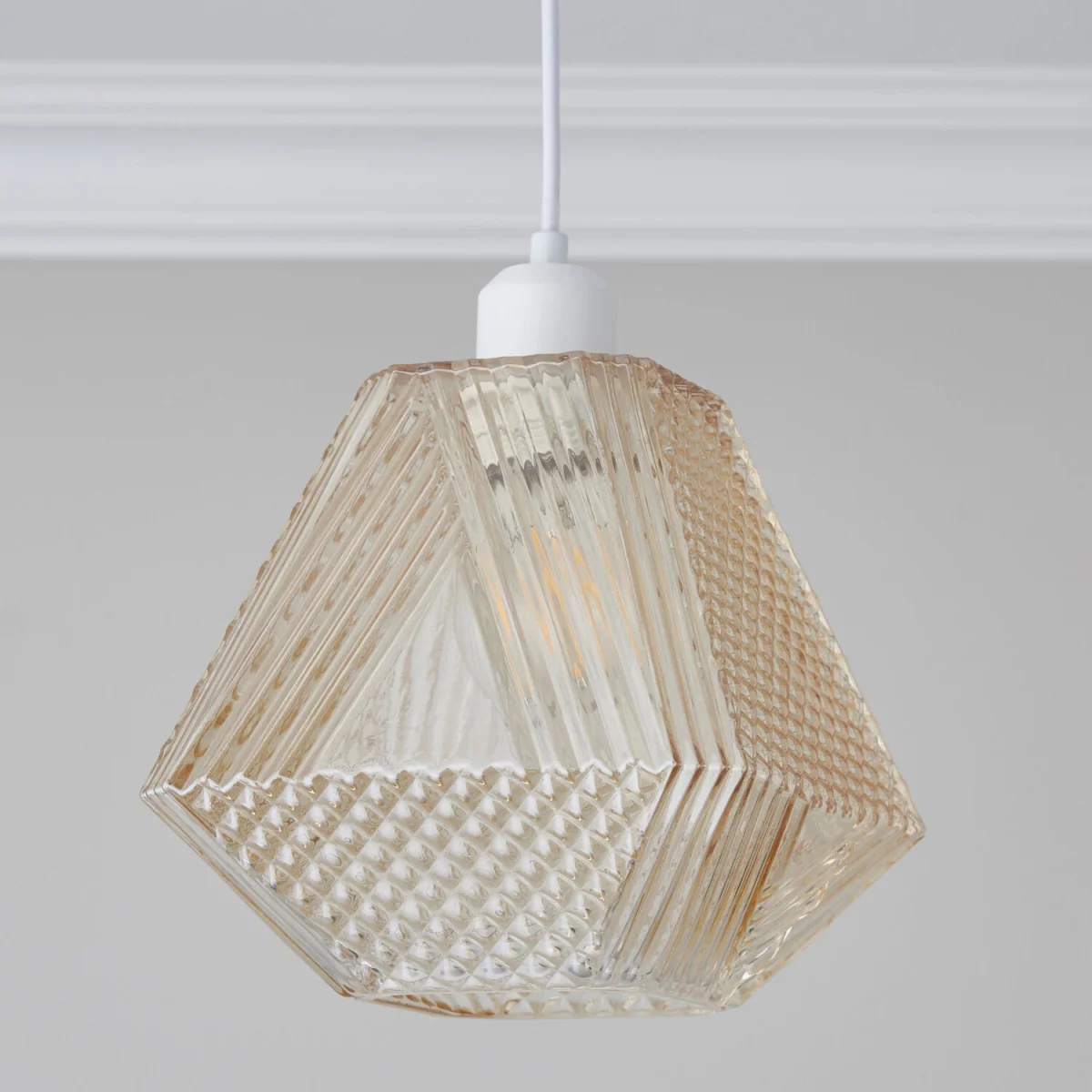 Prism Easy Fit Glass Pendant Shade - Champagne Crystal Glass – image 5