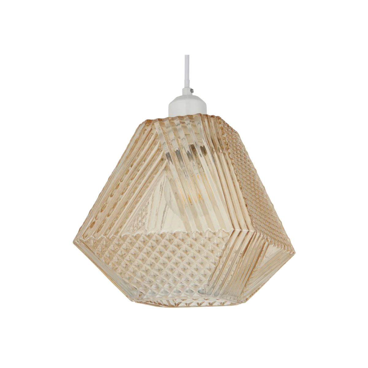 Prism Easy Fit Glass Pendant Shade - Champagne Crystal Glass – image 1