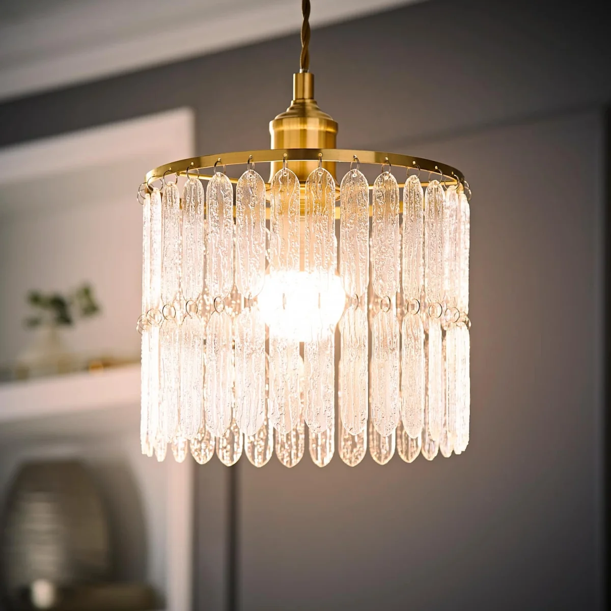 Aldgate Textured Acrylic Ceiling Lamp Shade - Gold / Metal – image 3