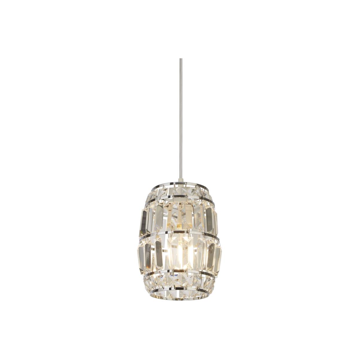 Chrome and Glass Pendant Shade - Silver – image 1
