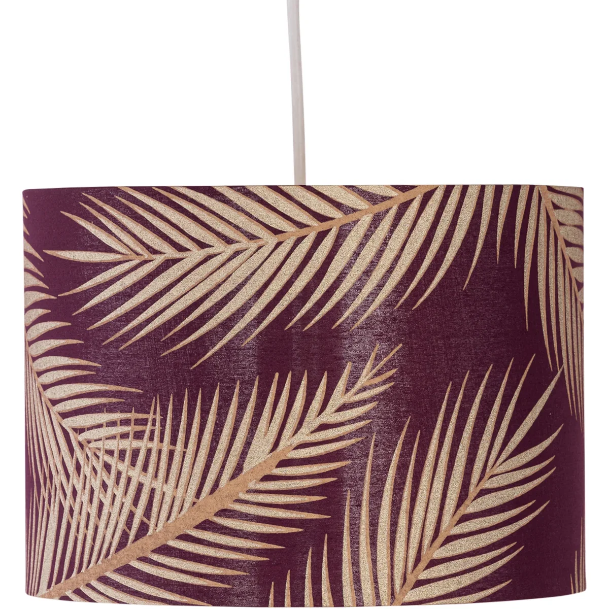Set Of 2 Leaf Easy Fit Fabric Pendant Shades - Burgundy – image 3