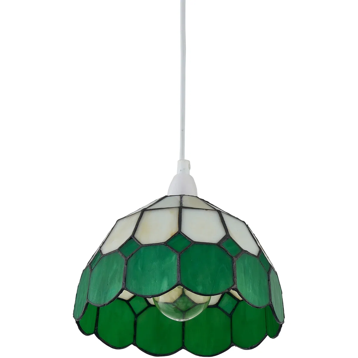 Oxford Green Tiffany Easy Fit Pendant Shade - Green – image 3