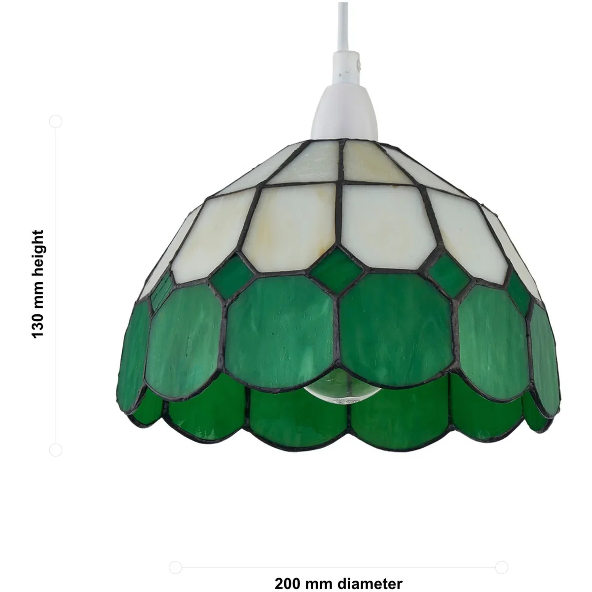 Oxford Green Tiffany Easy Fit Pendant Shade - Green – image 6