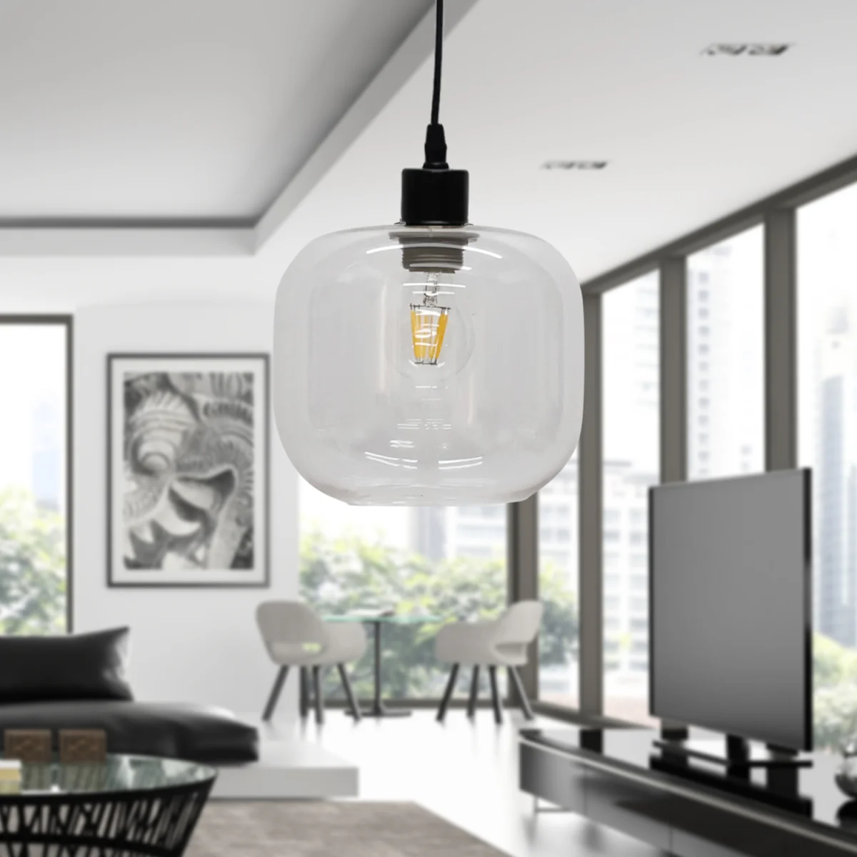 Bletch Easy Fit Glass Pendant Shade - Clear Glass – image 3