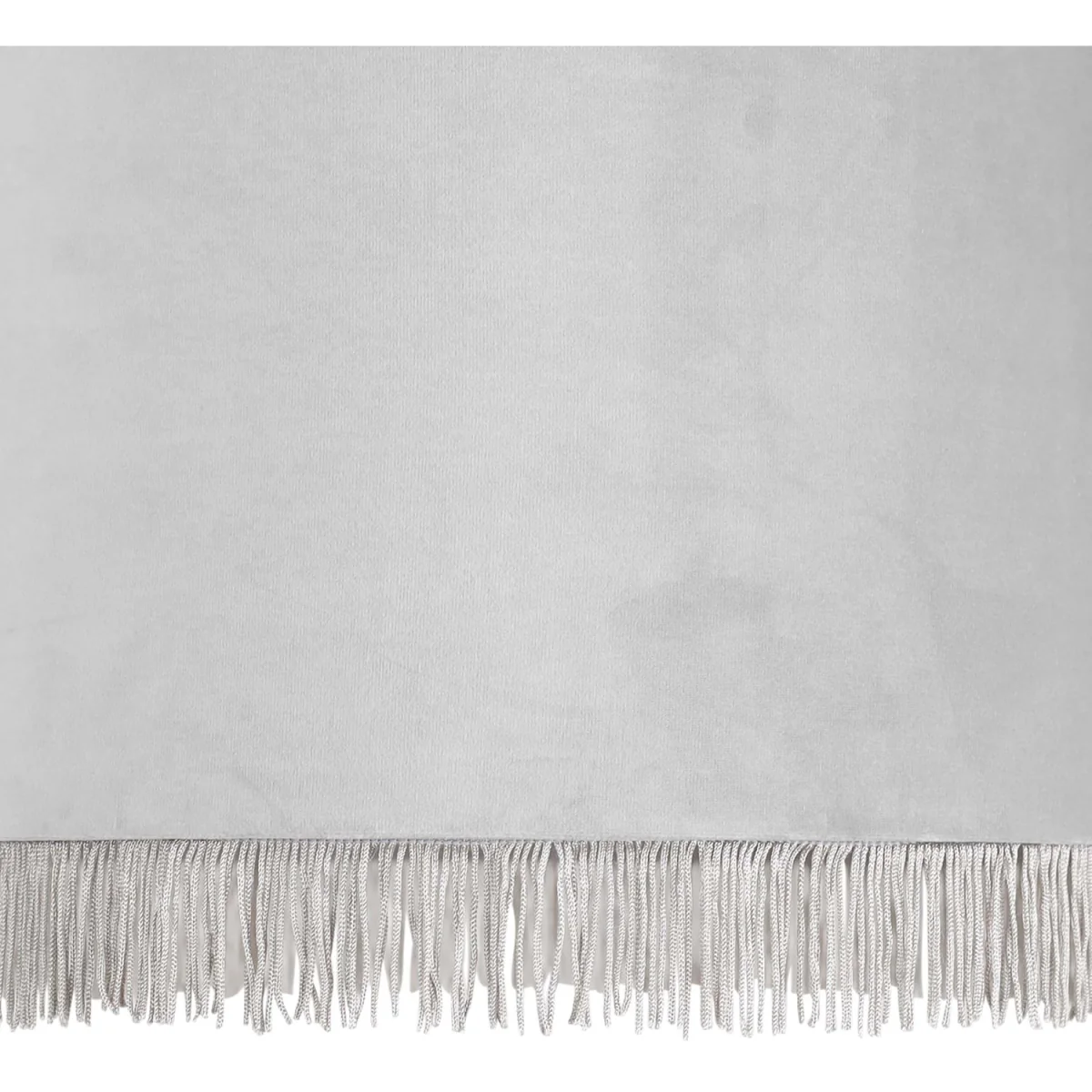 Set Of 2 Fringed Easy Fit Fabric Pendant Shades - Silver Velvet – image 4