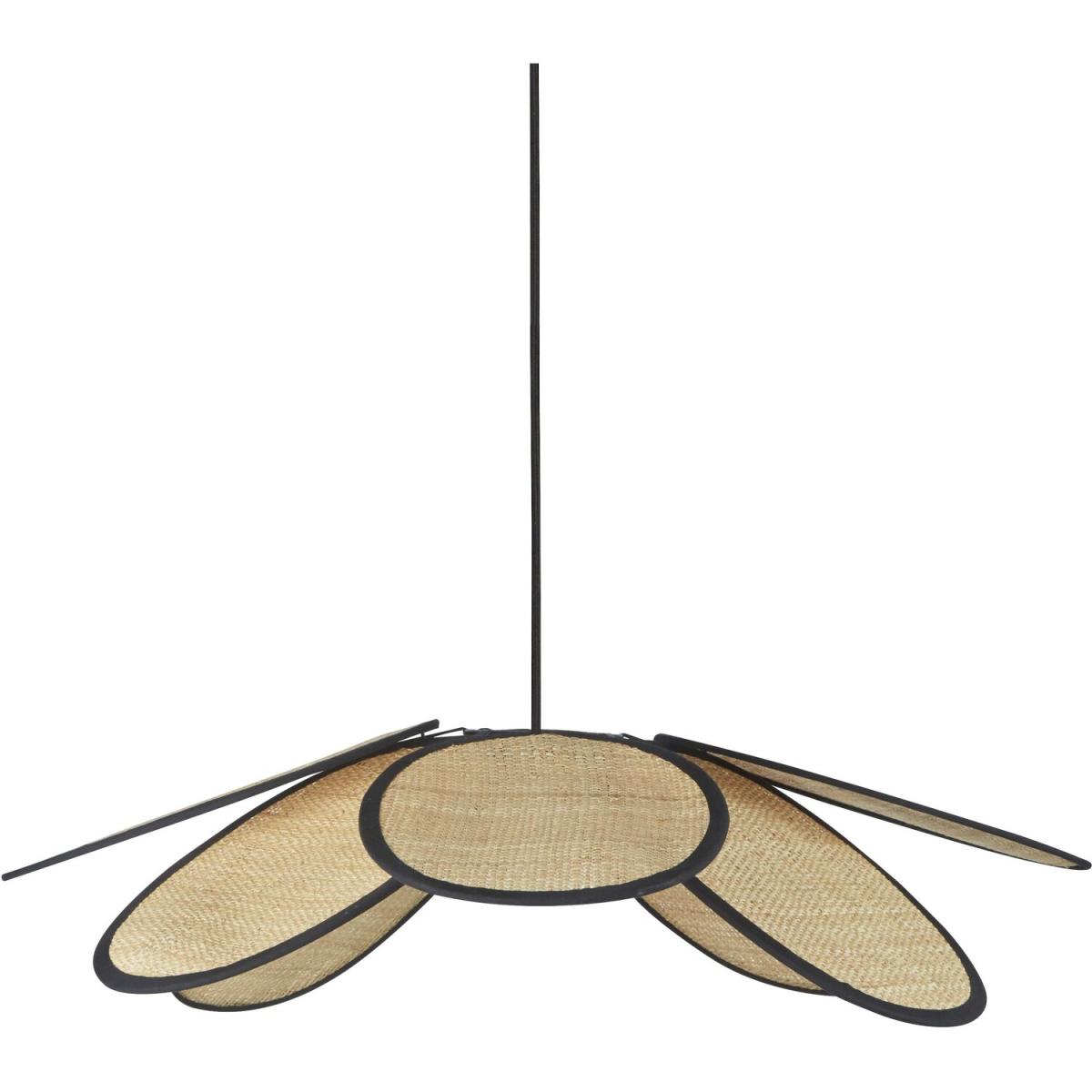 Rattan Fan Pendant Shade  - Brown – image 2