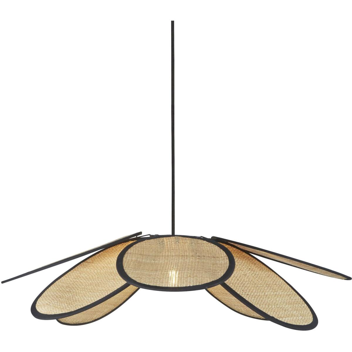 Rattan Fan Pendant Shade  - Brown – image 3