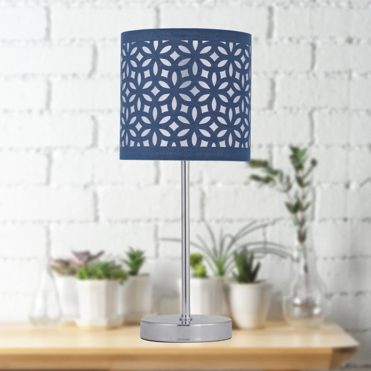 Laser Fabric Shade - Navy Blue Cut Out Cotton – image 7