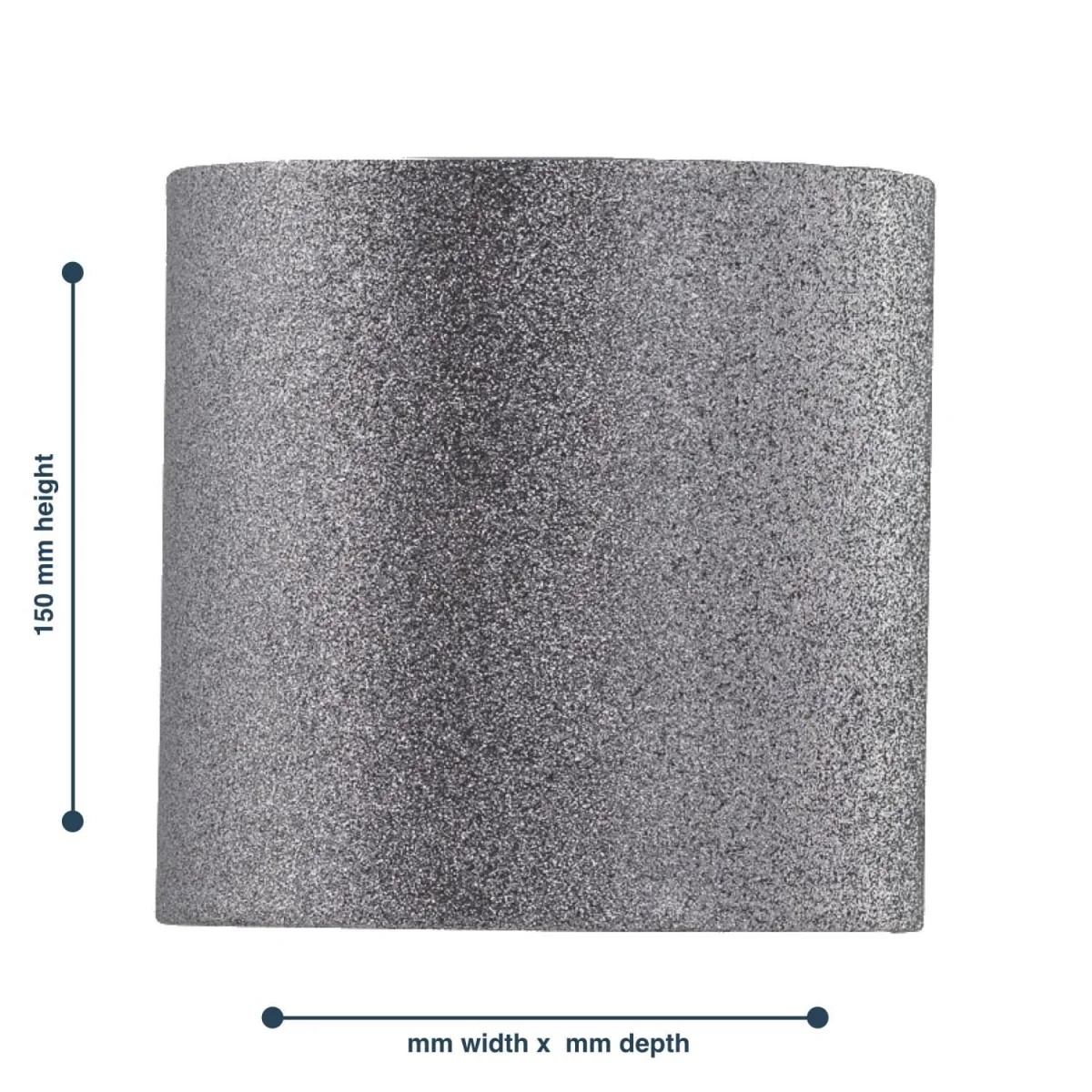 Set Of 2 Glitter Fabric Shades - Silver Grey Glitter – image 6