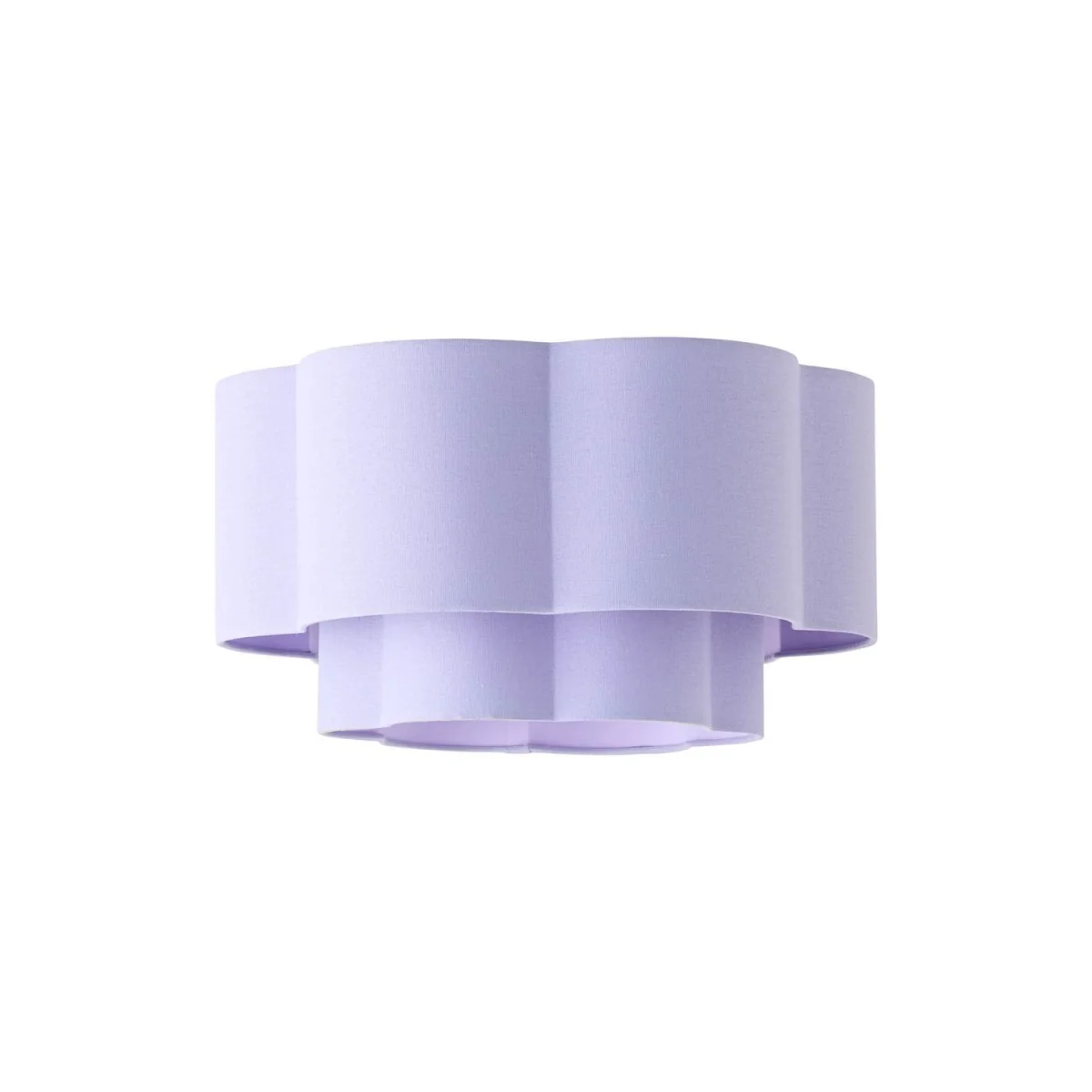 Nora 2 Tier Linen Scallop Shade - Lilac / No - Purple – image 2
