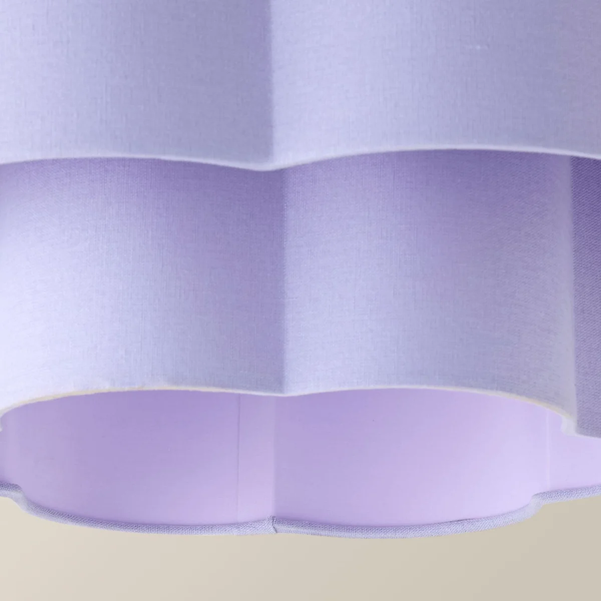 Nora 2 Tier Linen Scallop Shade - Lilac / No - Purple – image 7