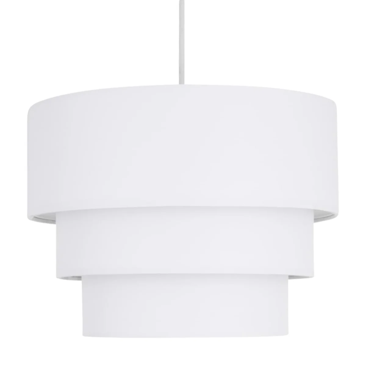 Layer Easy Fit Fabric Pendant Shade - White Cotton – image 3