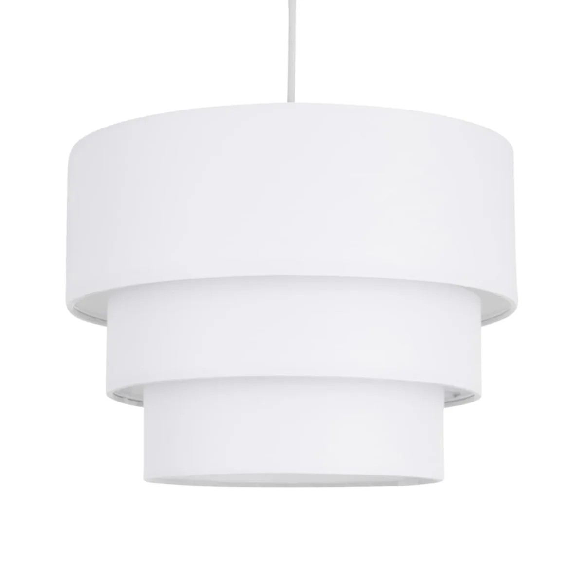 Layer Easy Fit Fabric Pendant Shade - White Cotton – image 1
