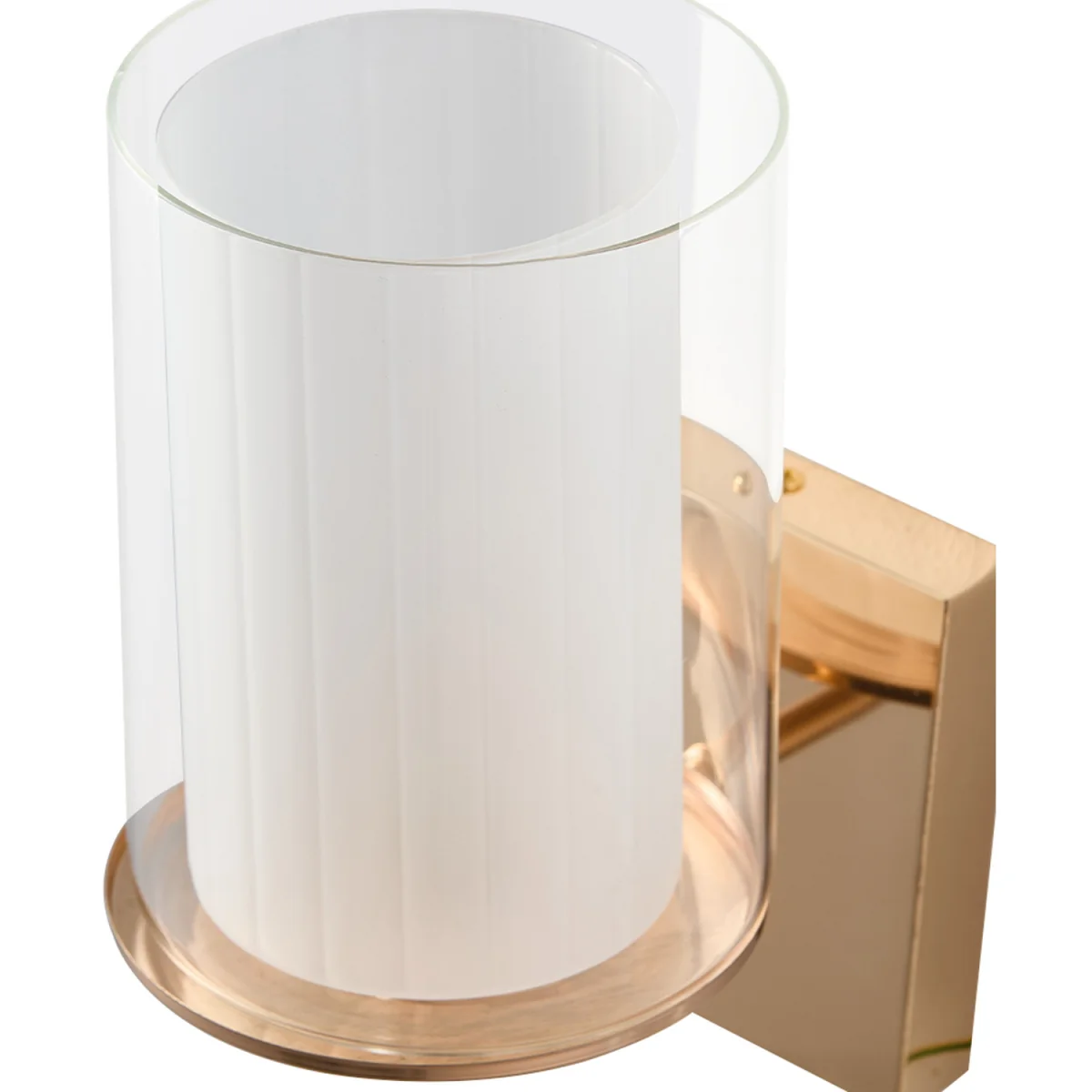Durable Glass Lampshade Wall Light - Golden – image 3