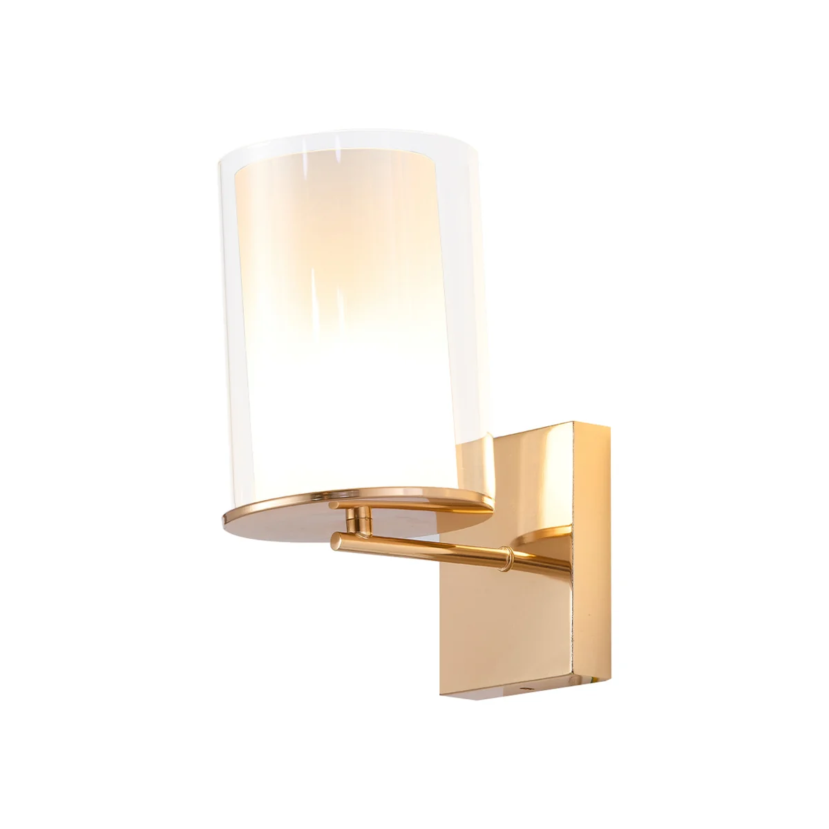 Durable Glass Lampshade Wall Light - Golden – image 1