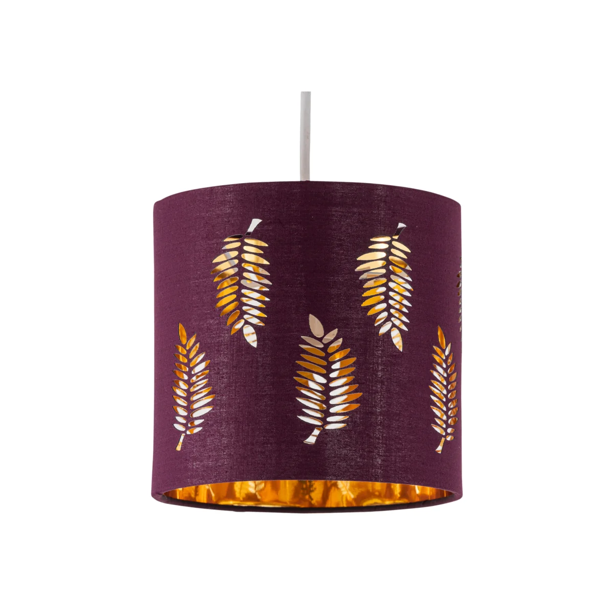 Fern Burgundy Cut Out 15.5cm Table Lamp Shade - Burgundy – image 1
